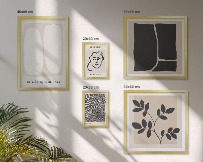 Conjunto de cuadros decorativos Líneas minimalistas con gráficos elegantes