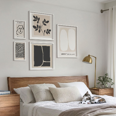 Conjunto de cuadros decorativos Líneas minimalistas con gráficos elegantes