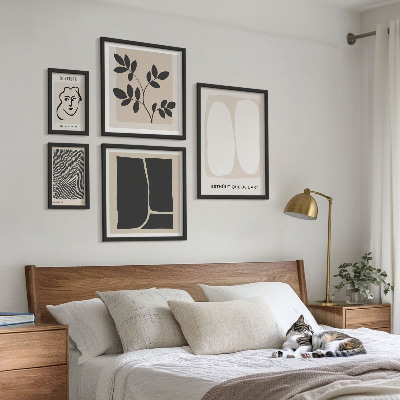 Conjunto de cuadros decorativos Líneas minimalistas con gráficos elegantes