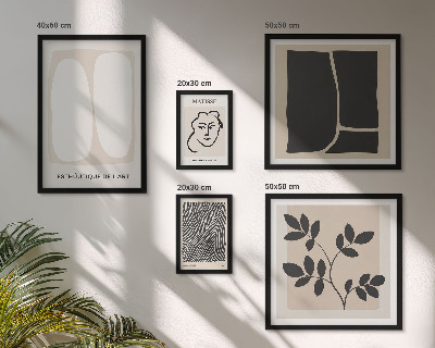 Conjunto de cuadros decorativos Líneas minimalistas con gráficos elegantes