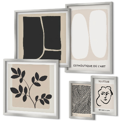 Conjunto de cuadros decorativos Líneas minimalistas con gráficos elegantes