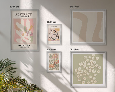 Pared galería de arte Elegantes flores abstractas para interiores