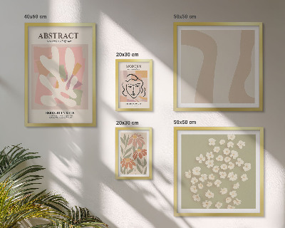 Pared galería de arte Elegantes flores abstractas para interiores