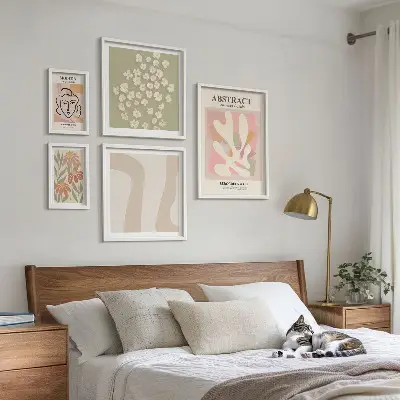 Cuadro para galería de arte flores abstractas elegantes para interiores