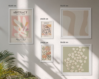 Pared galería de arte Elegantes flores abstractas para interiores