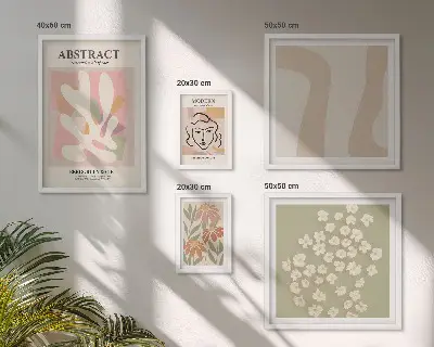 Cuadro para galería de arte flores abstractas elegantes para interiores