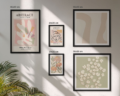 Pared galería de arte Elegantes flores abstractas para interiores