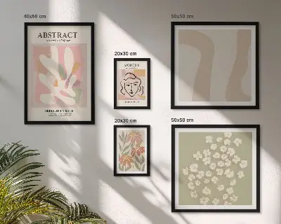 Cuadro para galería de arte flores abstractas elegantes para interiores
