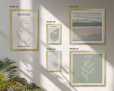 Conjunto de cuadros decorativos Gráficos de plantas con estilo
