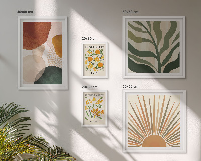Conjunto de cuadros decorativos Geometría de gráficos de plantas con estilo
