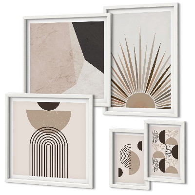 Pared galería de arte Formas geométricas abstractas