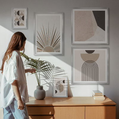 Pared galería de arte Formas geométricas abstractas