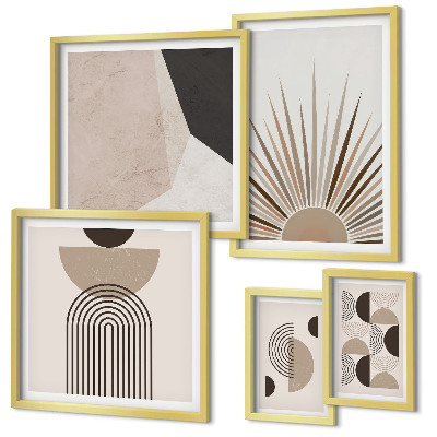 Pared galería de arte Formas geométricas abstractas