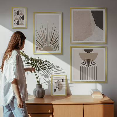 Pared galería de arte Formas geométricas abstractas