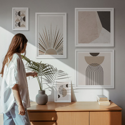 Pared galería de arte Formas geométricas abstractas