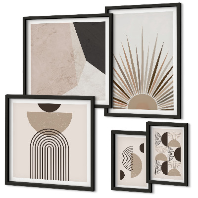 Pared galería de arte Formas geométricas abstractas
