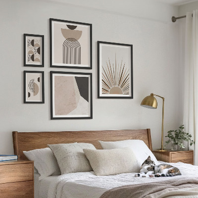 Pared galería de arte Formas geométricas abstractas