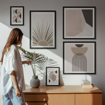 Pared galería de arte Formas geométricas abstractas