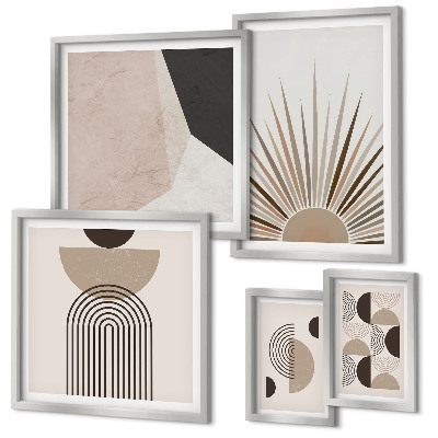 Pared galería de arte Formas geométricas abstractas