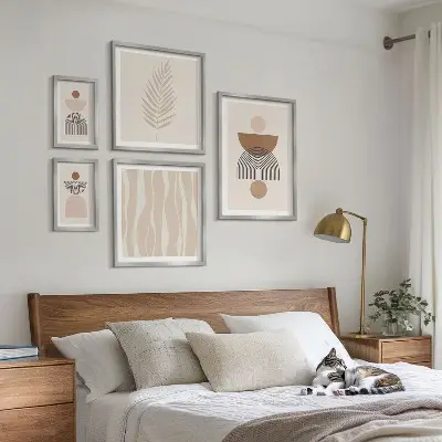 Conjunto de cuadros decorativos con formas abstractas de la naturaleza