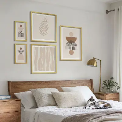 Conjunto de cuadros decorativos con formas abstractas de la naturaleza