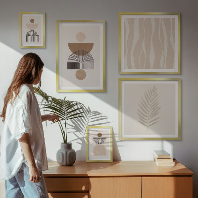Conjunto de cuadros decorativos Formas abstractas de la naturaleza