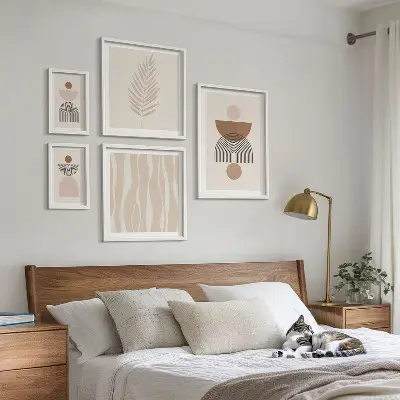 Conjunto de cuadros decorativos con formas abstractas de la naturaleza