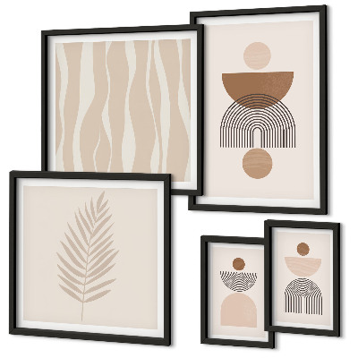Conjunto de cuadros decorativos Formas abstractas de la naturaleza