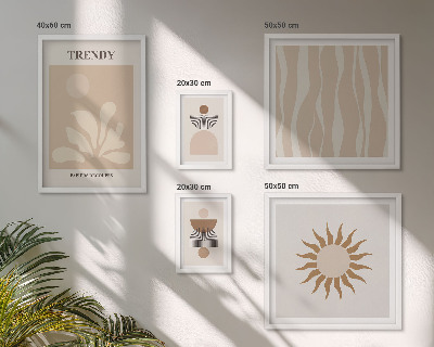 Set de 5 cuadros para salón Decoraciones abstractas con estilo