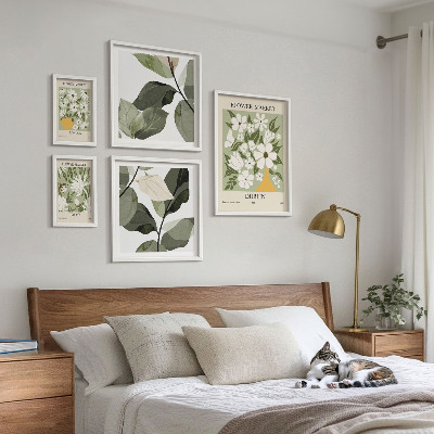 Pared galería de arte Motivos florales Londres Dublín Tokio