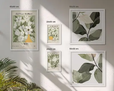 Pared galería de arte con motivos florales de Londres, Dublín y Tokio