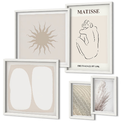 Conjunto de cuadros decorativos Formas minimalistas de estilo bohemio