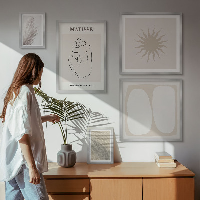 Conjunto de cuadros decorativos Formas minimalistas de estilo bohemio