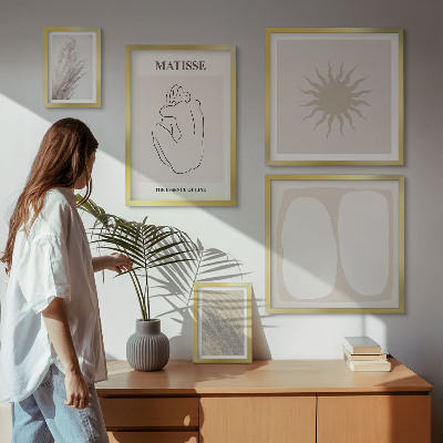 Conjunto de cuadros decorativos Formas minimalistas de estilo bohemio