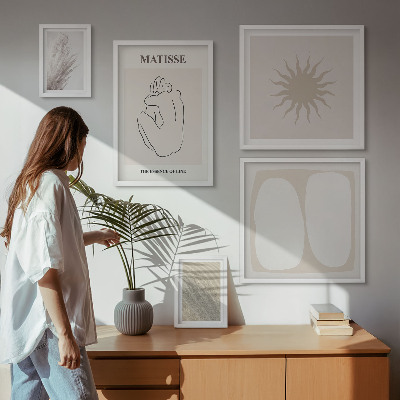 Conjunto de cuadros decorativos Formas minimalistas de estilo bohemio