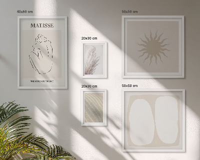 Conjunto de cuadros decorativos Formas minimalistas de estilo bohemio