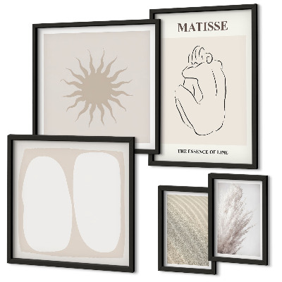 Conjunto de cuadros decorativos Formas minimalistas de estilo bohemio