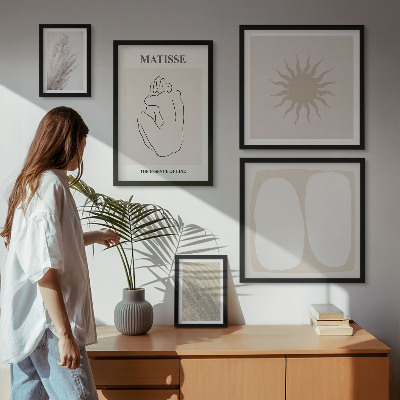 Conjunto de cuadros decorativos Formas minimalistas de estilo bohemio