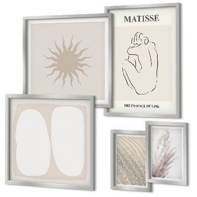 Conjunto de cuadros decorativos Formas minimalistas de estilo bohemio
