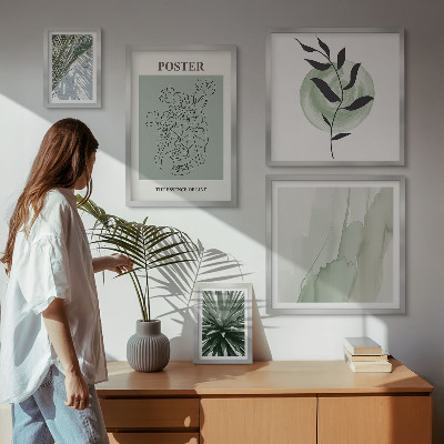 Set de 5 cuadros para salón Inspiraciones vegetales de la naturaleza