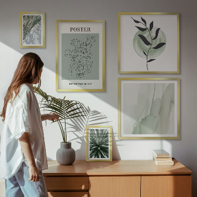 Set de 5 cuadros para salón Inspiraciones vegetales de la naturaleza