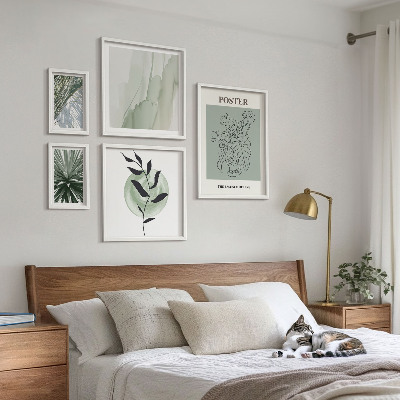 Set de 5 cuadros para salón Inspiraciones vegetales de la naturaleza