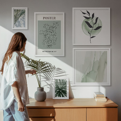 Set de 5 cuadros para salón Inspiraciones vegetales de la naturaleza