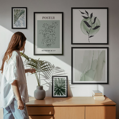 Set de 5 cuadros para salón Inspiraciones vegetales de la naturaleza