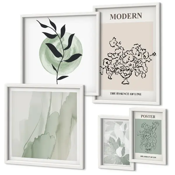 Decoración de pared para galería de arte estilo minimalista moderno