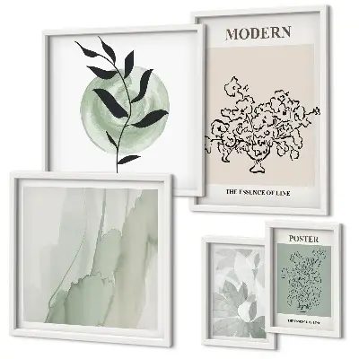 Decoración de pared para galería de arte estilo minimalista moderno