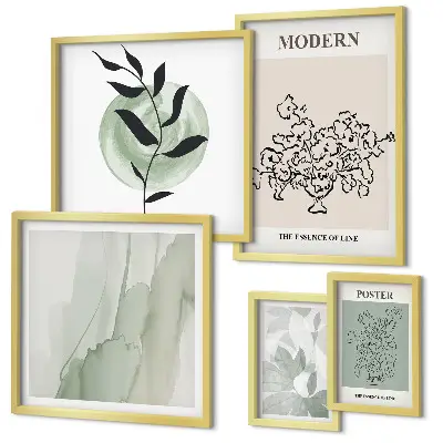 Decoración de pared para galería de arte estilo minimalista moderno