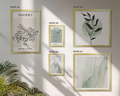 Decoración de pared para galería de arte estilo minimalista moderno