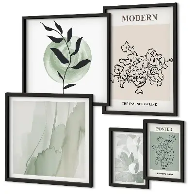 Decoración de pared para galería de arte estilo minimalista moderno