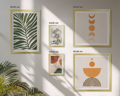 Pared galería de arte Patrones de plantas formas bohemias